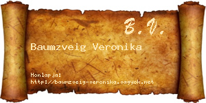 Baumzveig Veronika névjegykártya
